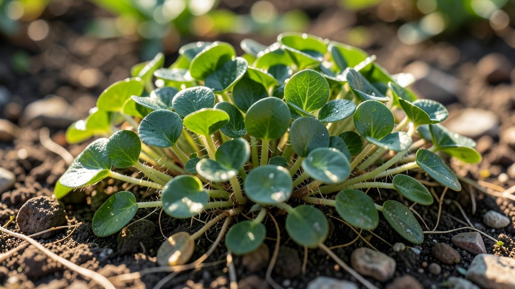 Purslane Weed with Tiny Prickly Stems