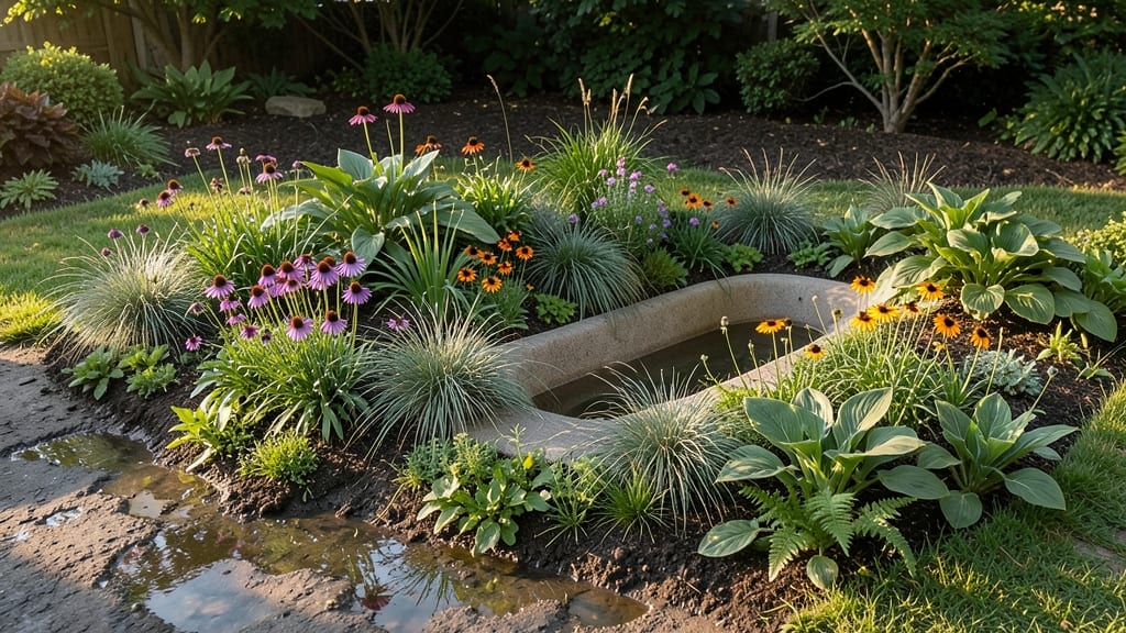 Rain Garden with Perennials