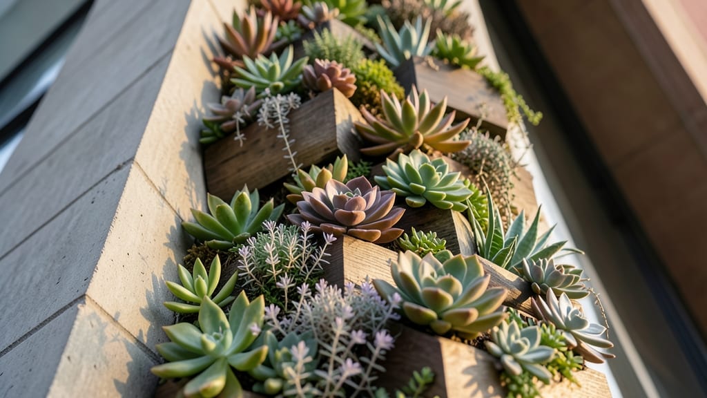 Vertical Garden Wall with Succulents