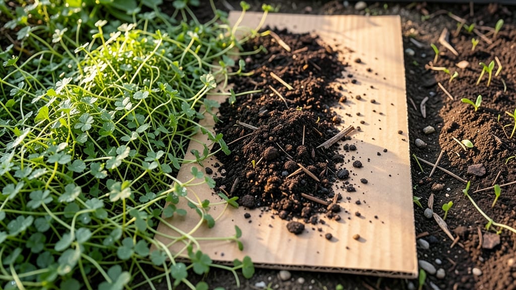 Mulching with Cardboard and Compost