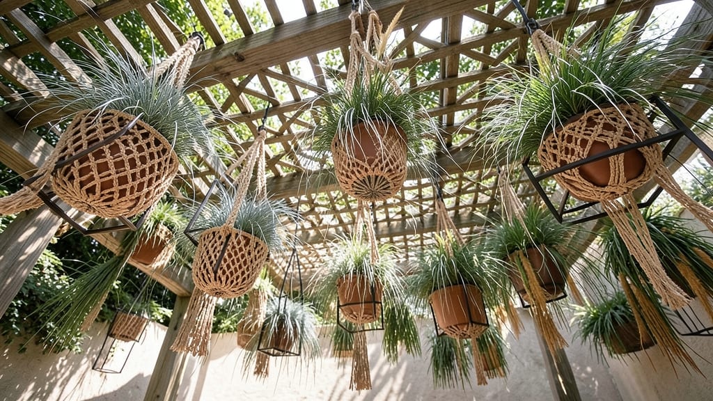 Hanging Grass Planters for Airy Green Spaces