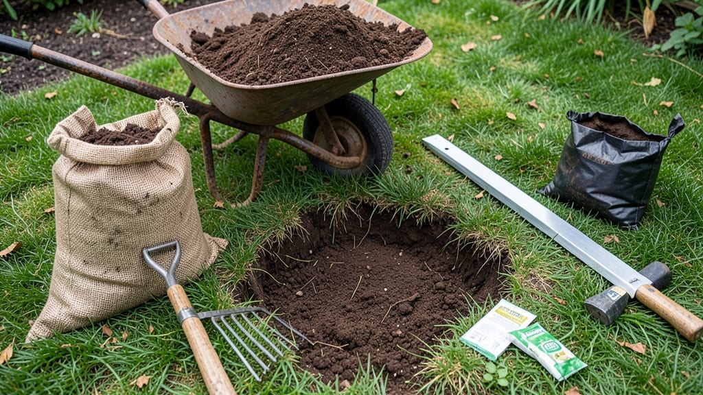 How to Fill Large Low Spots in Lawn: Level Ground Fast With Topsoil and Seed