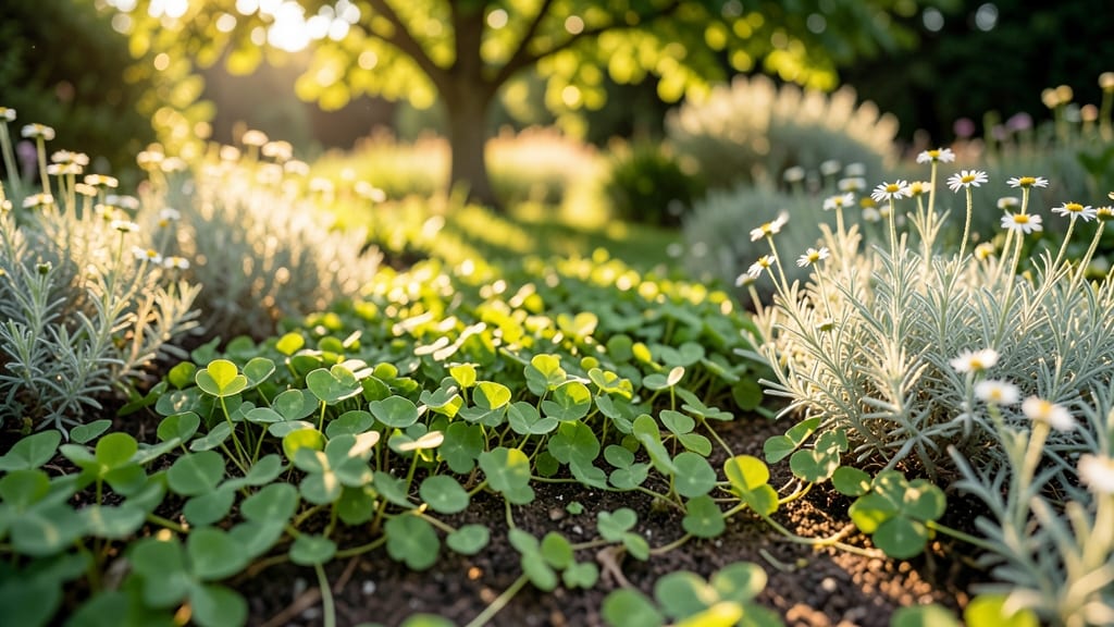 Shamrock Clover and German Chamomile Thyme