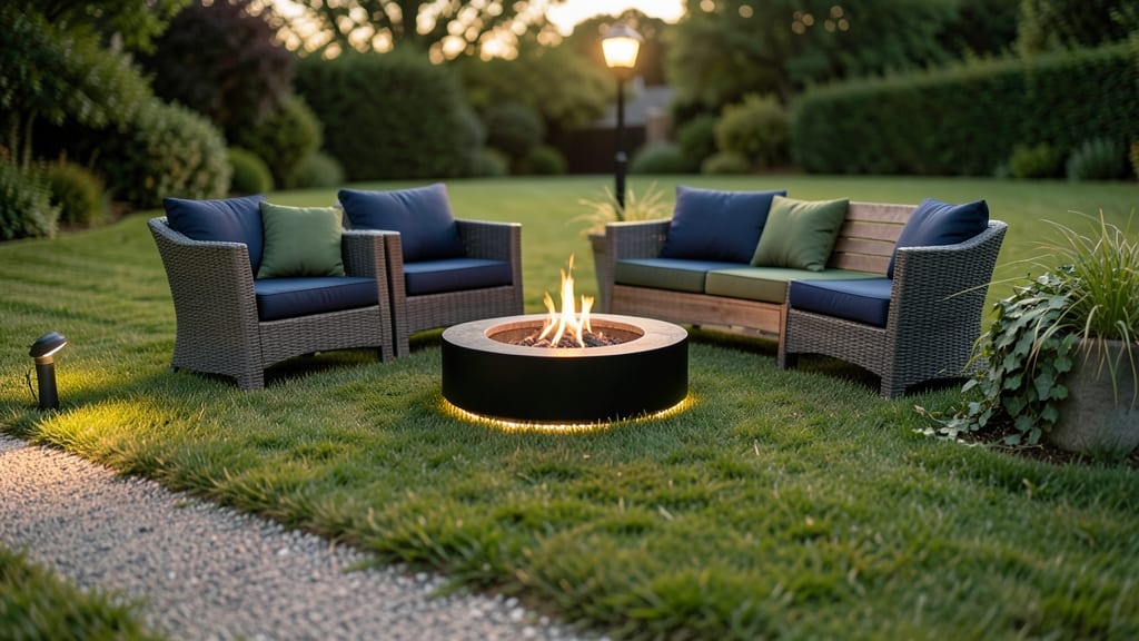 Front Yard Fire Pit with Seating