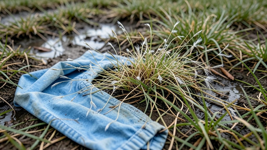 Goosegrass with Sharp Seed Spikes