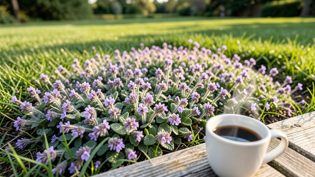 Henbit Suppression Using Coffee Grounds