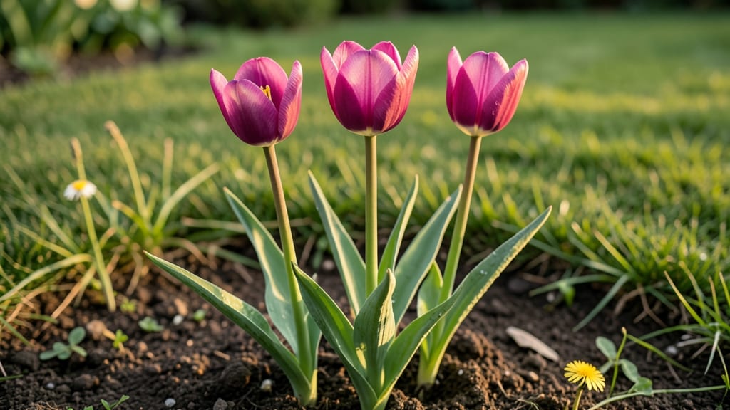 Tulips in Lawn: Year-Round Color With Minimal Pruning Needs