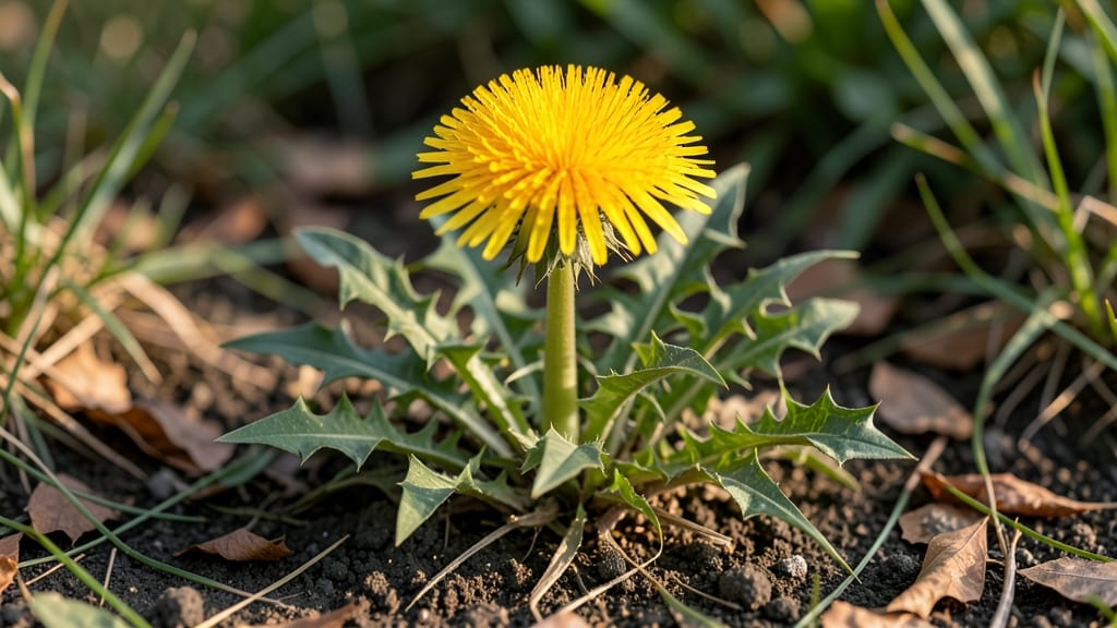 Yellow Flowered Lawn Weed: Dandelion Eradication With Vinegar & Salt