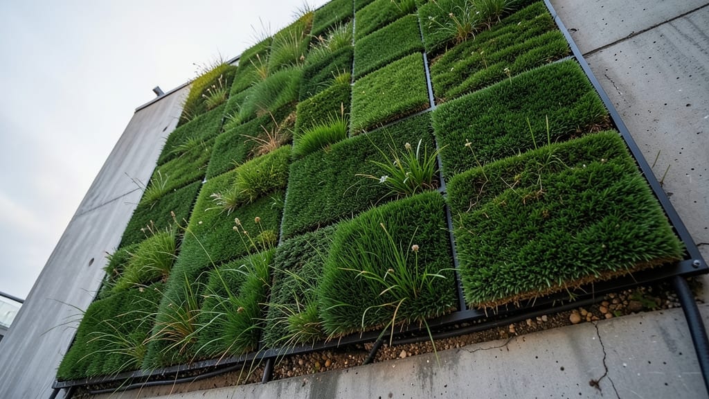 Vertical Garden Grass Walls for Urban Spaces
