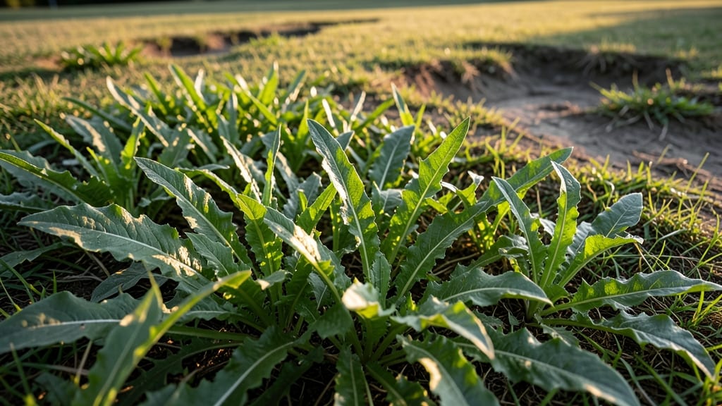 Ostrich Fern Double: Broadleaf Plantain