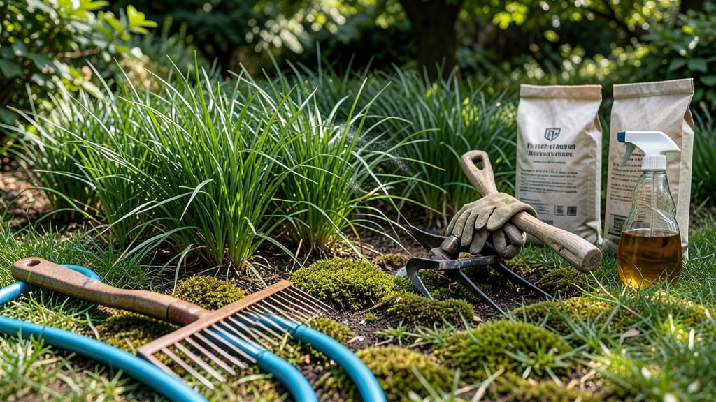 Moss Removal in Lawns: Vinegar-Based Spot Cleanse in 15 Minutes