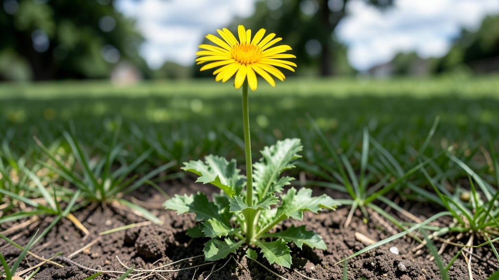 Little Yellow Flowers in Lawn: Dandelion Eradication With Vinegar & Salt Trick